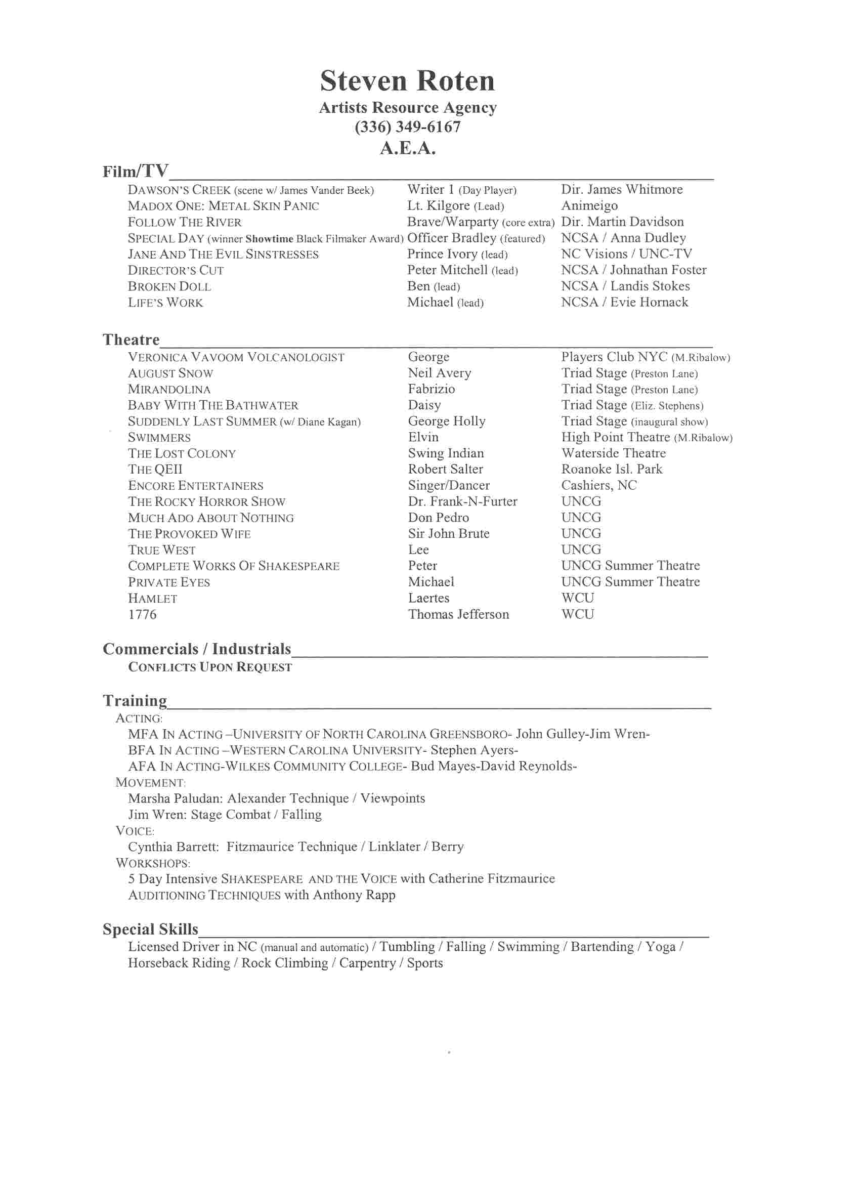 Roten, Steven (Resume)